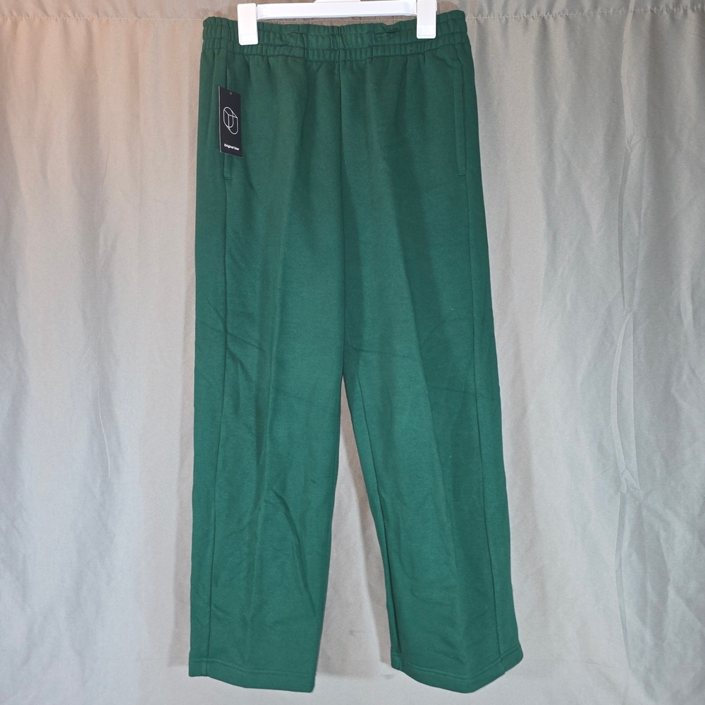 Original Use Mens Green Fleece Jogger Pants Small Straight Leg Sweatpants NWT